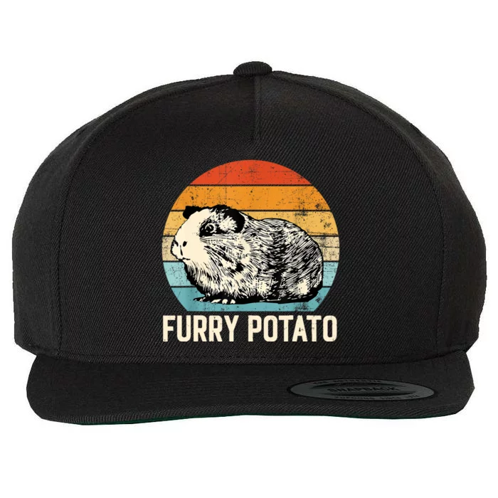 Funny Guinea Pig Lover Furry Potato Cavy Owner Guinea Pig Wool Snapback Cap