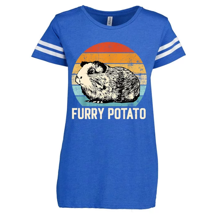 Funny Guinea Pig Lover Furry Potato Cavy Owner Guinea Pig Enza Ladies Jersey Football T-Shirt