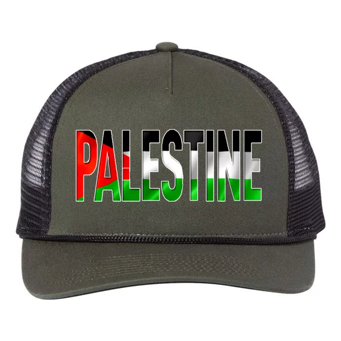 Free Gaza Palestine Flag Proud Palestine Roots Arabic Gift Funny Gift Retro Rope Trucker Hat Cap