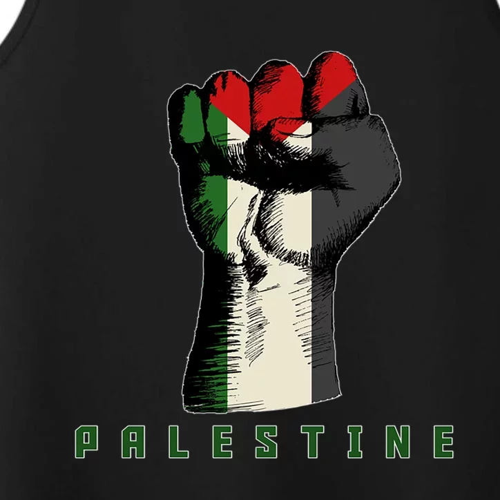 Free Gaza Palestine Flag Peace Love Palestine People Scarf Meaningful Gift Performance Tank