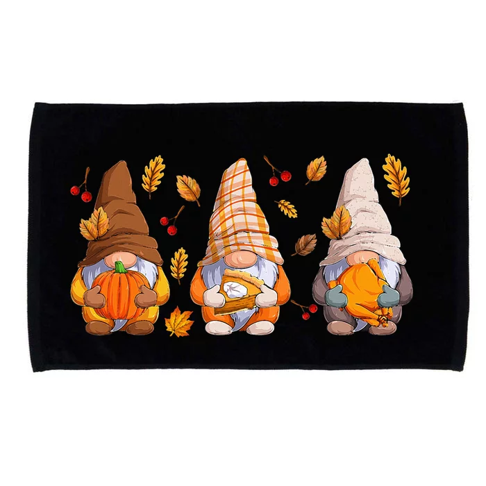 Fall Gnome Pumpkin Turkey  Thanksgiving Autumn Fall Microfiber Hand Towel