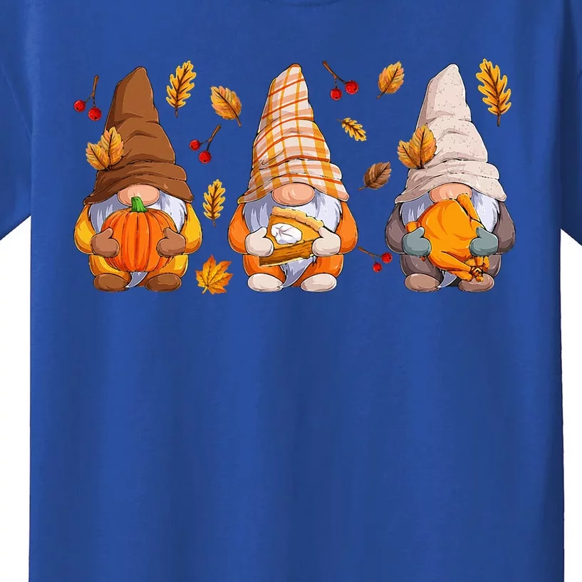 Fall Gnome Pumpkin Turkey  Thanksgiving Autumn Fall Kids T-Shirt