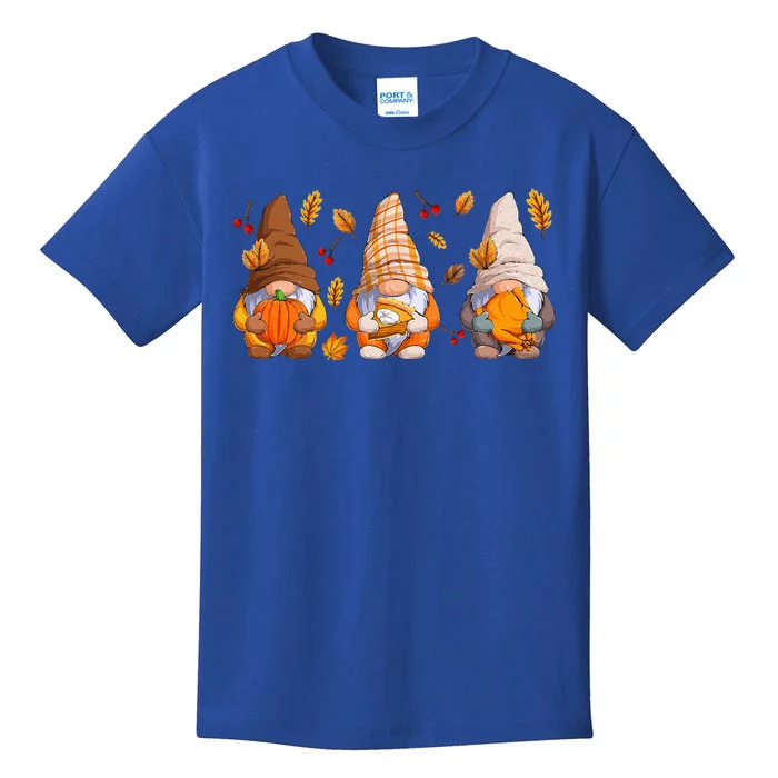 Fall Gnome Pumpkin Turkey  Thanksgiving Autumn Fall Kids T-Shirt