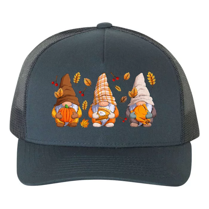 Fall Gnome Pumpkin Turkey  Thanksgiving Autumn Fall Yupoong Adult 5-Panel Trucker Hat