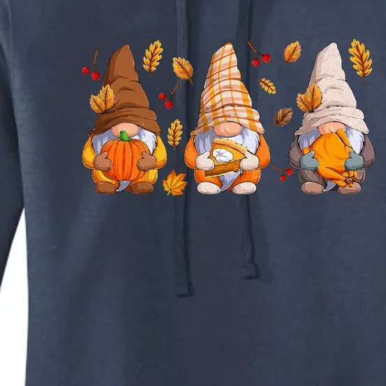 Fall Gnome Pumpkin Turkey  Thanksgiving Autumn Fall Women's Pullover Hoodie