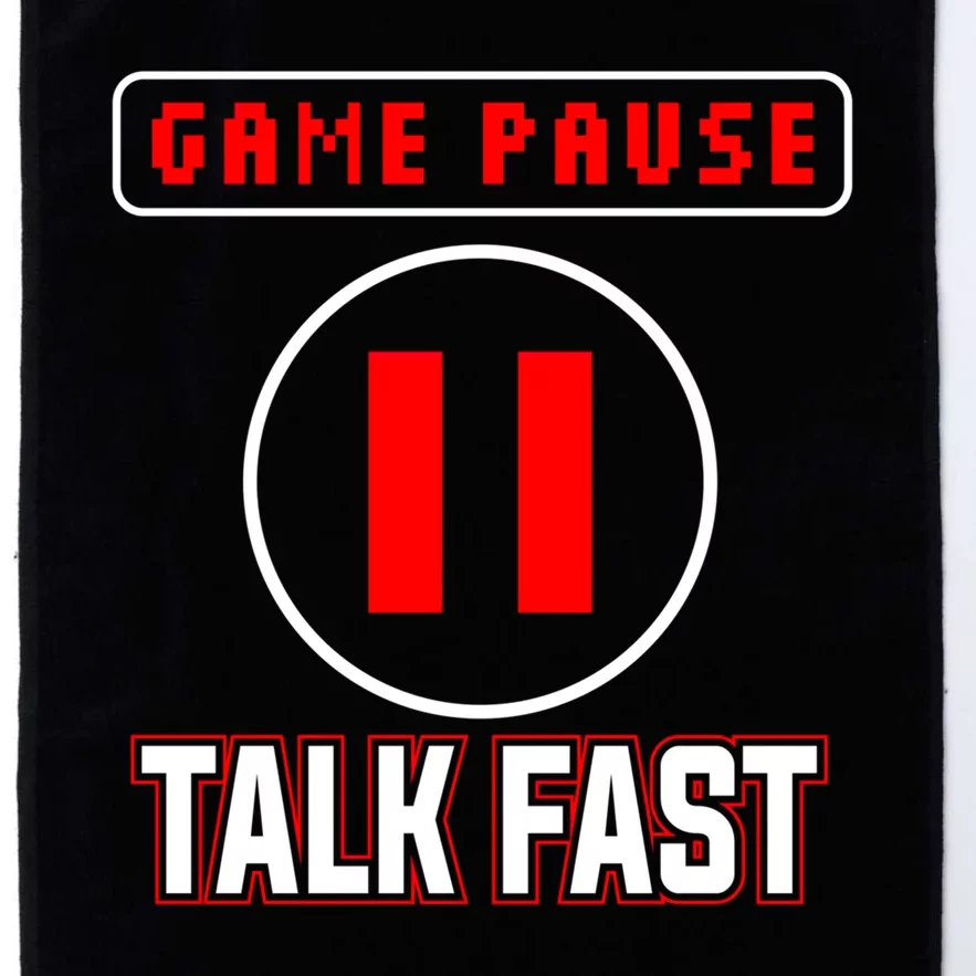 Funny Game Pause Talk Fasst Gift For Gamer Platinum Collection Golf Towel