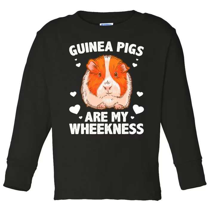 Funny Guinea Pig Design Guinea Pig Lovers Toddler Long Sleeve Shirt