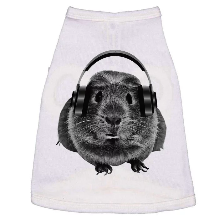 Funny Guinea Pig Graphic Tees Guinea Pig Headphones Doggie Tank