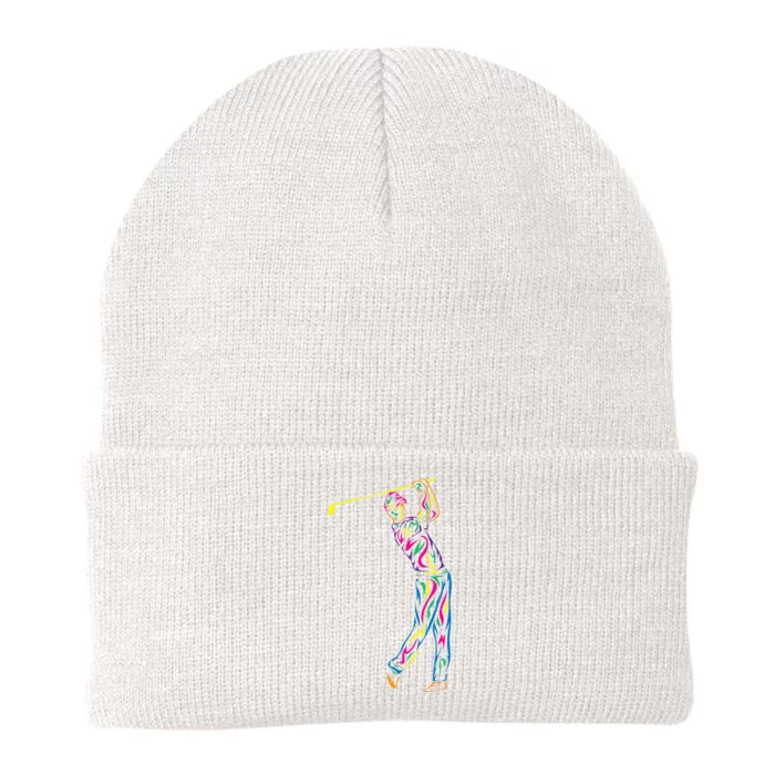 Funny Golf Player Graphic Golf Golfing Fans Outfit Knit Cap Winter Beanie