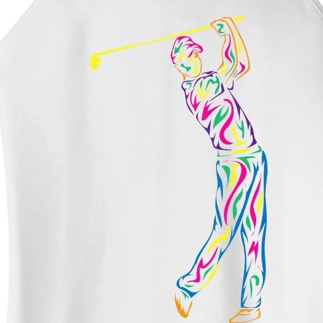 Funny Golf Player Graphic Golf Golfing Fans Outfit Women’s Perfect Tri Rocker Tank