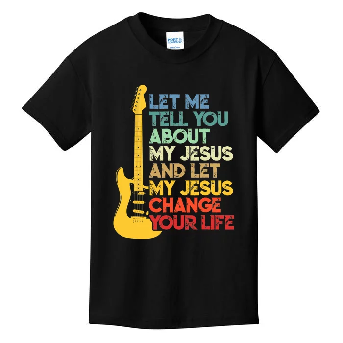 Funny Guitar Player Christian Bible Gift Kids T-Shirt