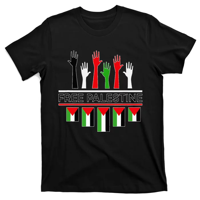 Free Gaza Palestine Flag Proud Palestine Save Gaza T-Shirt