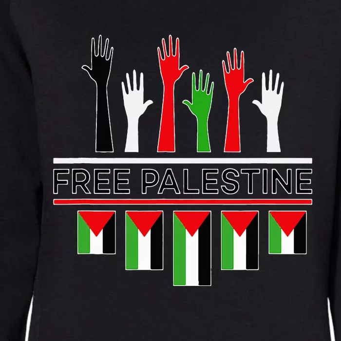 Free Gaza Palestine Flag Proud Palestine Save Gaza Womens California Wash Sweatshirt