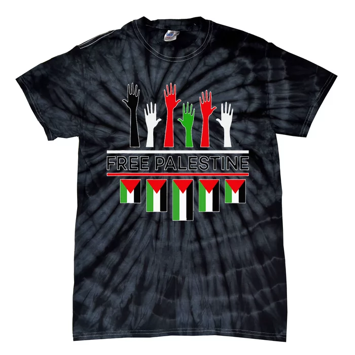 Free Gaza Palestine Flag Proud Palestine Save Gaza Tie-Dye T-Shirt