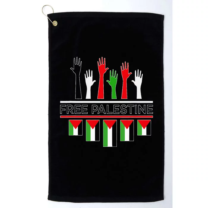 Free Gaza Palestine Flag Proud Palestine Save Gaza Platinum Collection Golf Towel