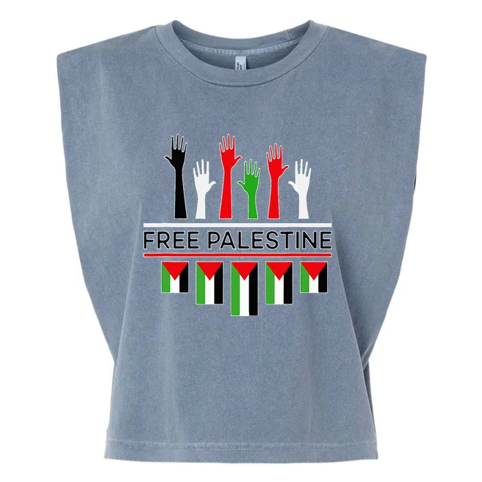 Free Gaza Palestine Flag Proud Palestine Save Gaza Garment-Dyed Women's Muscle Tee