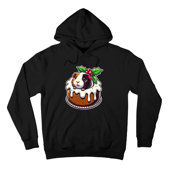 Funny Guinea Pig Dad Mom Lover Guinea Pig Christmas Pudding Hoodie