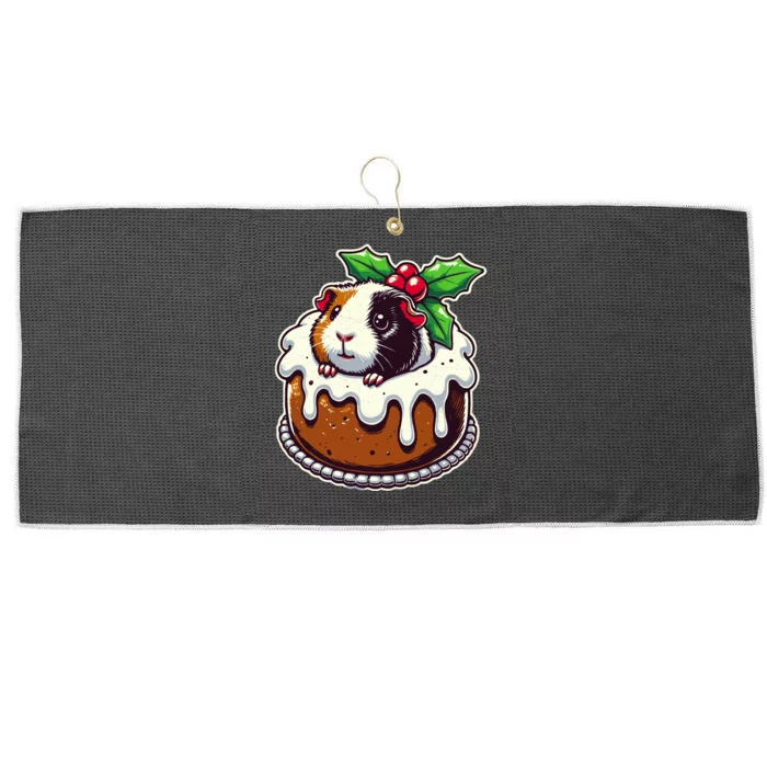 Funny Guinea Pig Dad Mom Lover Guinea Pig Christmas Pudding Large Microfiber Waffle Golf Towel