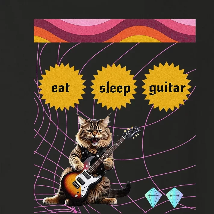 Funny Guitar Player Electric Guitar Players And Cat Lover Toddler Long Sleeve Shirt