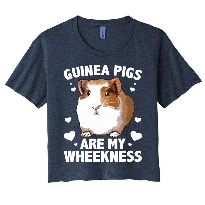 Funny Guinea Pig Design For Men Women Kids Guinea Pig Lovers Women's Crop Top Tee