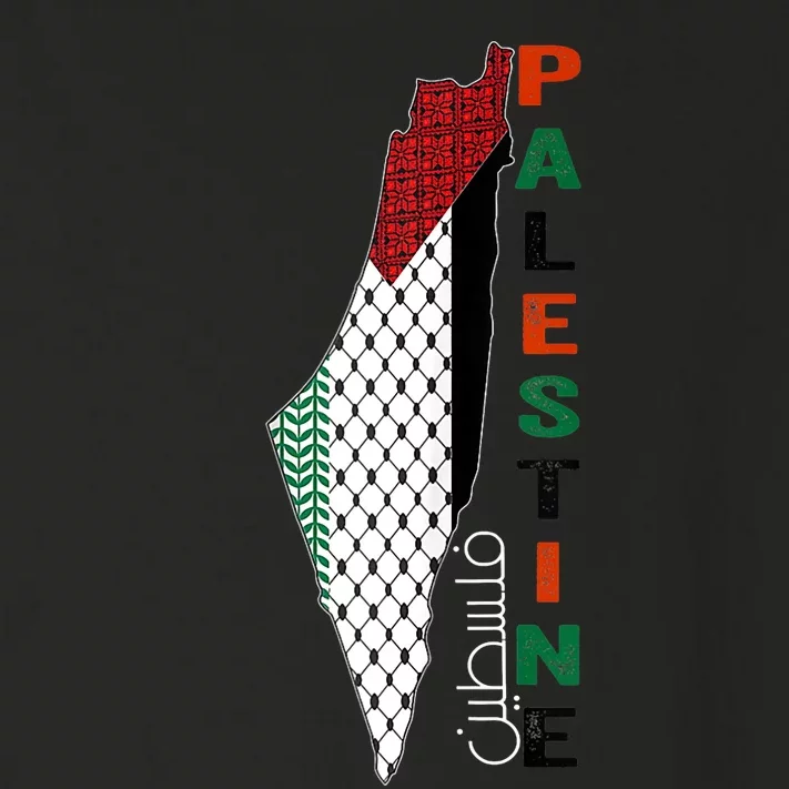 Free Gaza Palestine Flag Arabic Toddler Long Sleeve Shirt