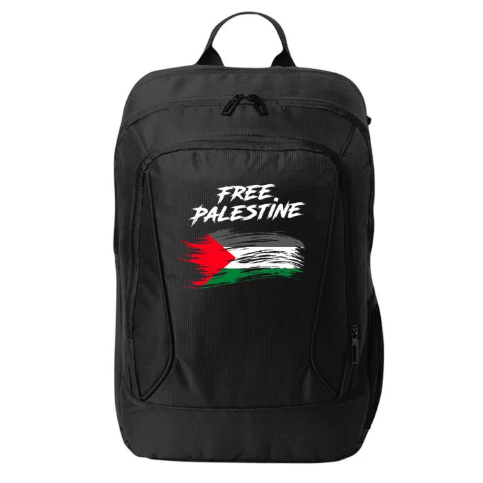 Free Gaza Palestine Flag Stop War Support Peace City Backpack