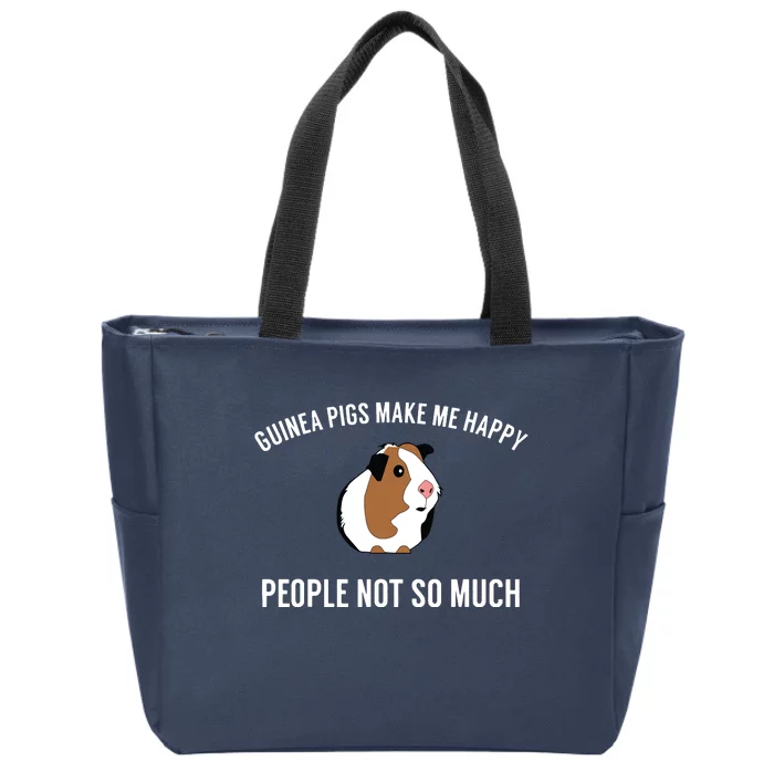 Funny Guinea Pig Gift Guinea Pig Tee Zip Tote Bag