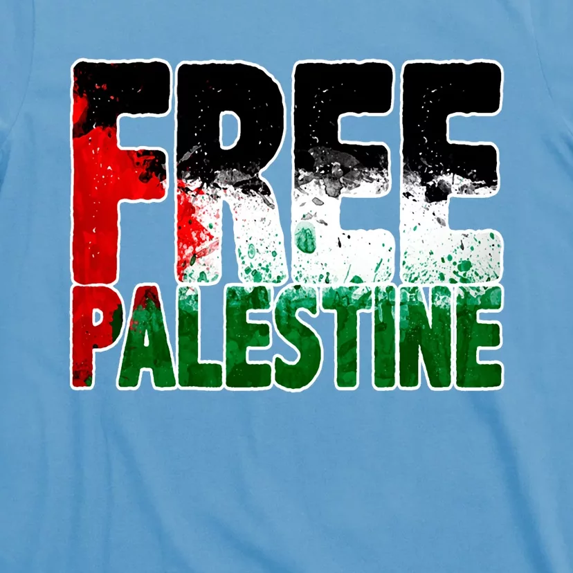 Free Gaza Palestine Flag Proud Palestine Roots Arabic T-Shirt