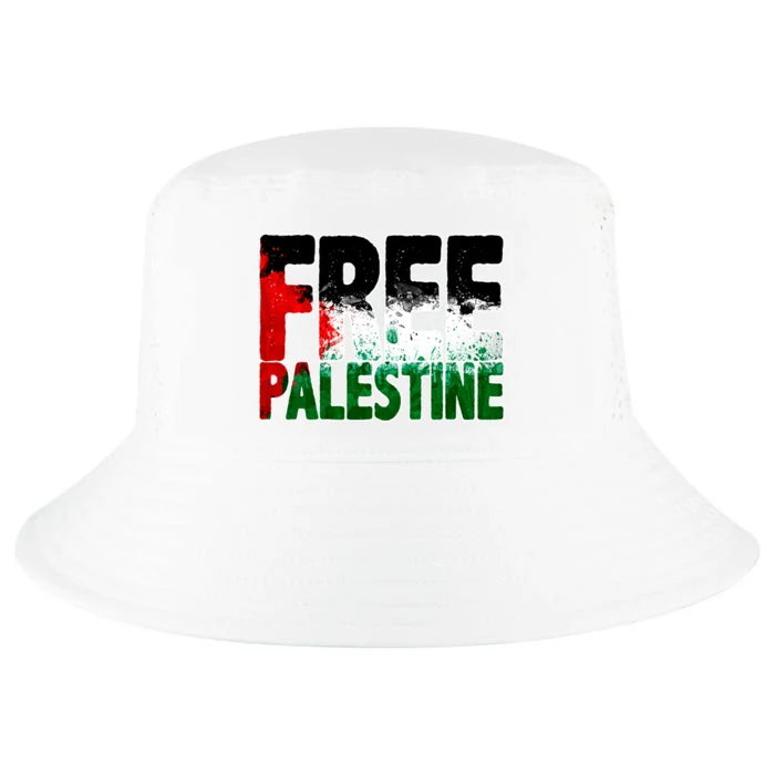 Free Gaza Palestine Flag Proud Palestine Roots Arabic Cool Comfort Performance Bucket Hat