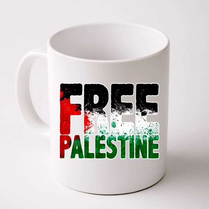 Free Gaza Palestine Flag Proud Palestine Roots Arabic Front & Back Coffee Mug