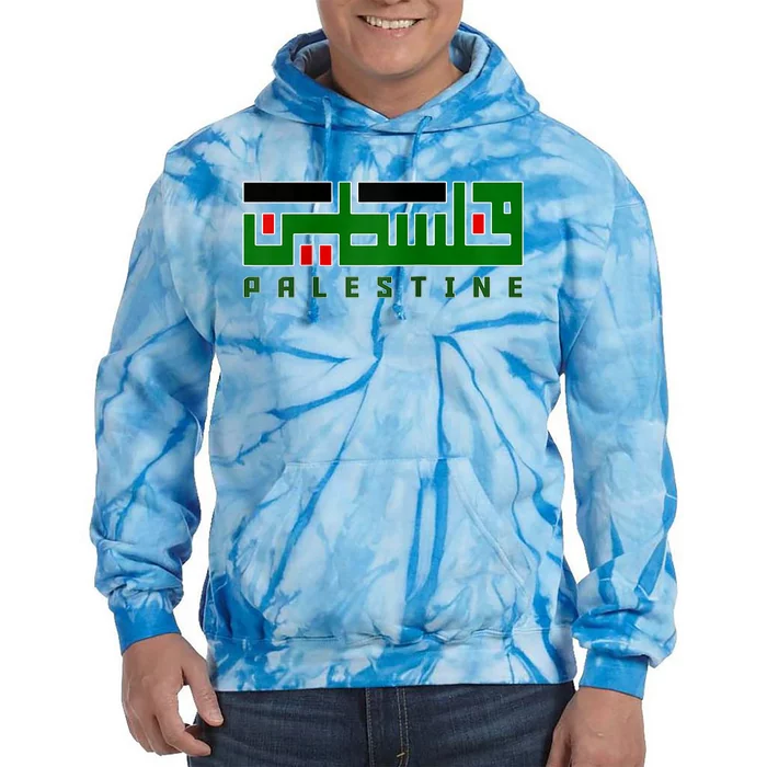 Free Gaza Palestine Flag Proud Palestine Roots Arabic Scarf Tie Dye Hoodie