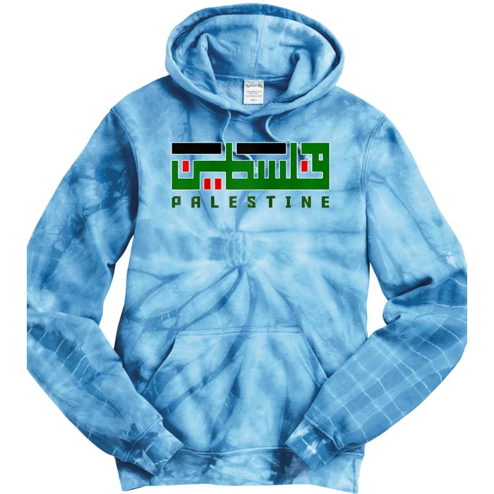 Free Gaza Palestine Flag Proud Palestine Roots Arabic Scarf Tie Dye Hoodie