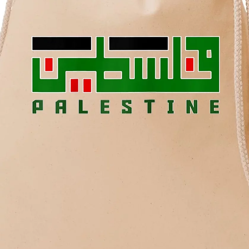 Free Gaza Palestine Flag Proud Palestine Roots Arabic Scarf Drawstring Bag