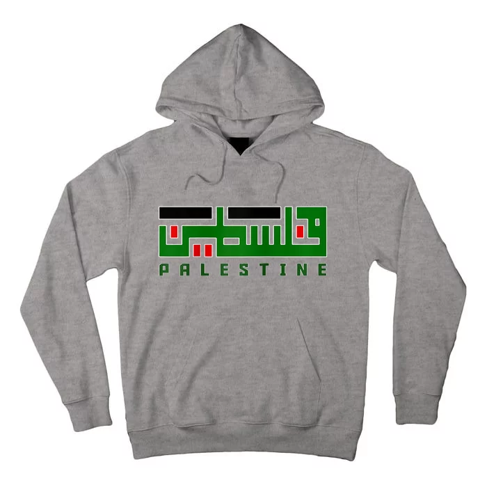 Free Gaza Palestine Flag Proud Palestine Roots Arabic Scarf Tall Hoodie