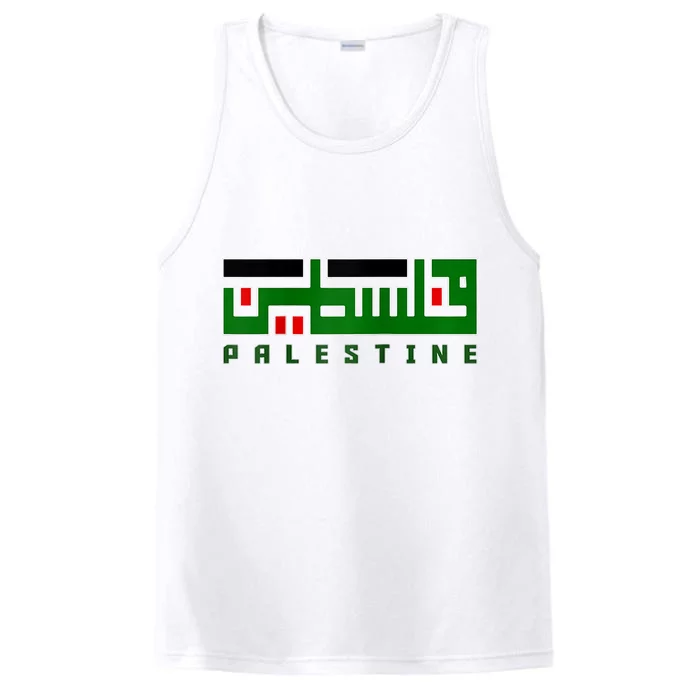 Free Gaza Palestine Flag Proud Palestine Roots Arabic Scarf Performance Tank