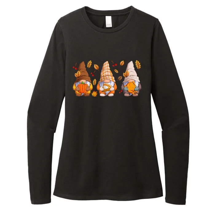 Fall Gnome Pumpkin Turkey Thanksgiving Autumn Fall Womens CVC Long Sleeve Shirt