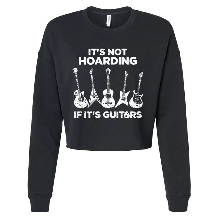 Funny Guitar Player Music Musician Cropped Pullover Crew