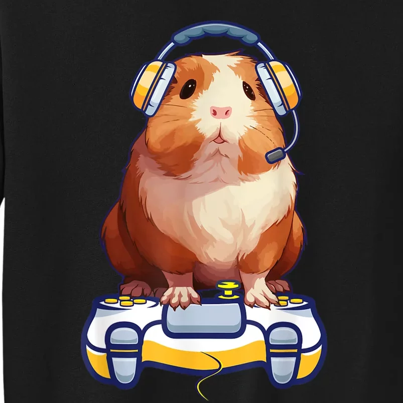 Funny Guinea Pig And Video Gamer Lover Fluffy Cavy Gamers Sweatshirt