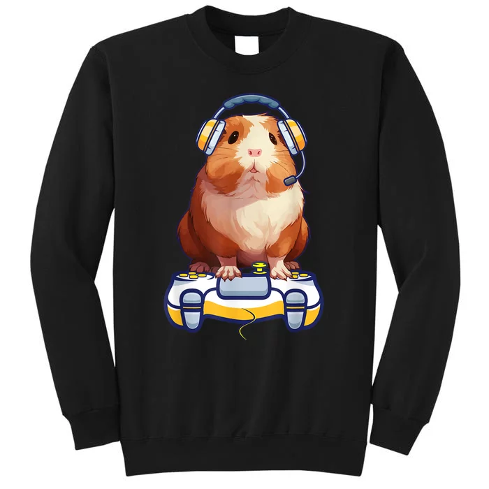 Funny Guinea Pig And Video Gamer Lover Fluffy Cavy Gamers Sweatshirt