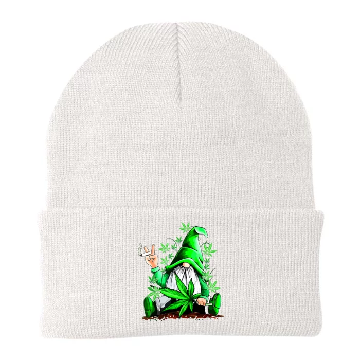 Funny Gnome Pot Leaf 420 Marijuana Weed Cannabis Smoking Knit Cap Winter Beanie