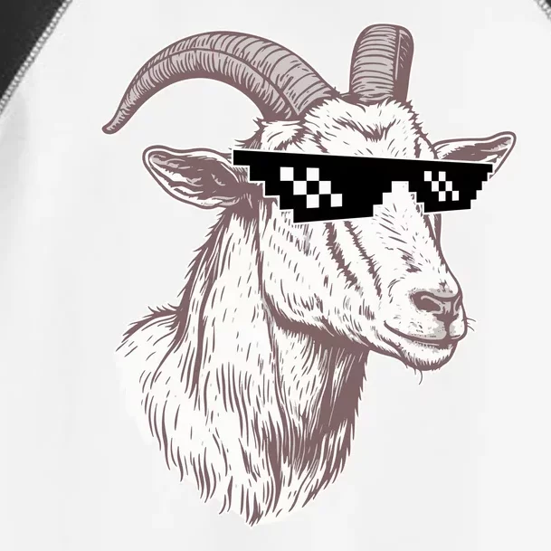 Funny GOAT Pixel Sunglasses Meme Toddler Fine Jersey T-Shirt