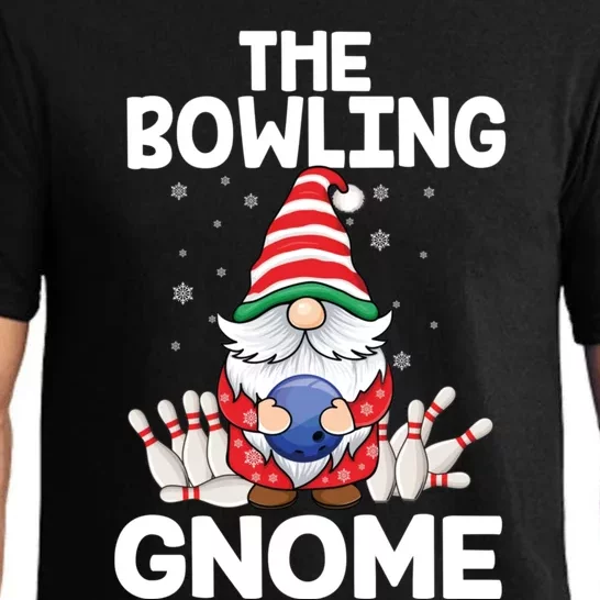 Funny Gnome Pajamas Bowling Gnome Xmas Cute Christmas Gnome Pajama Set