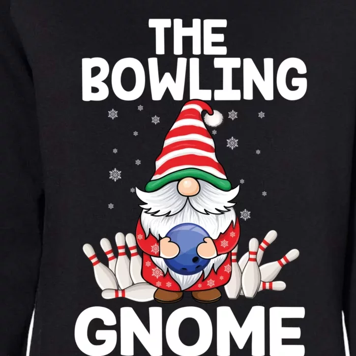 Funny Gnome Pajamas Bowling Gnome Xmas Cute Christmas Gnome Womens California Wash Sweatshirt