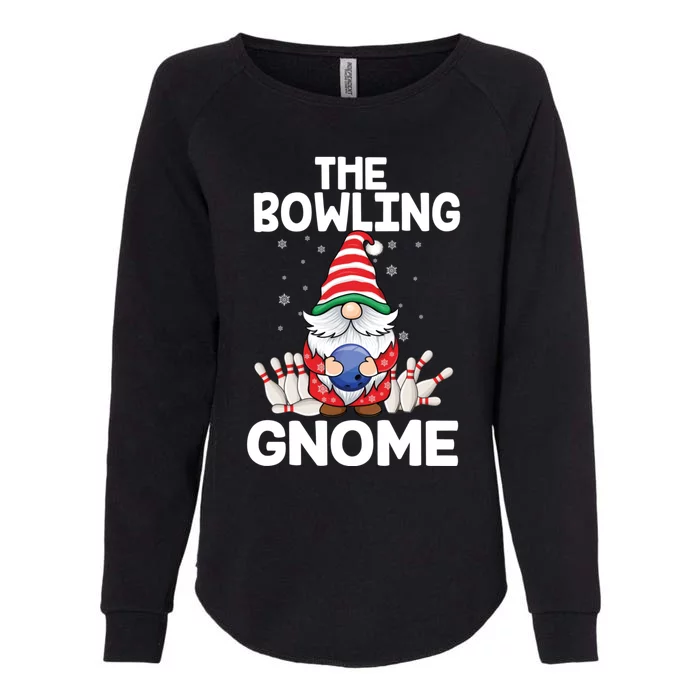 Funny Gnome Pajamas Bowling Gnome Xmas Cute Christmas Gnome Womens California Wash Sweatshirt