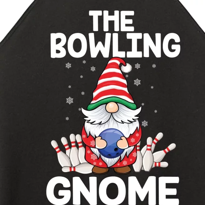 Funny Gnome Pajamas Bowling Gnome Xmas Cute Christmas Gnome Women’s Perfect Tri Rocker Tank