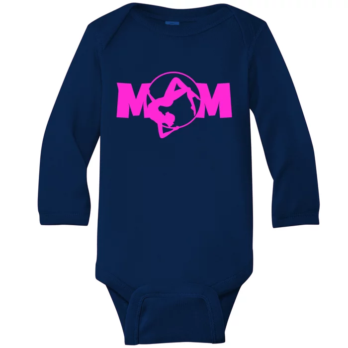 Funny Gymnasts Pink Gymnastics Mom Gift Baby Long Sleeve Bodysuit