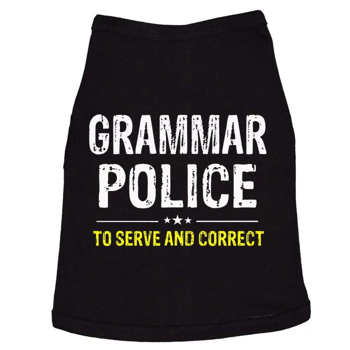 funny Grammar Police Costume Idea Doggie Tank