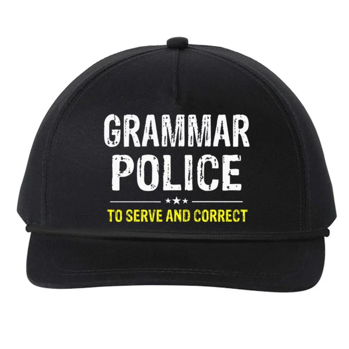 funny Grammar Police Costume Idea Snapback Five-Panel Rope Hat