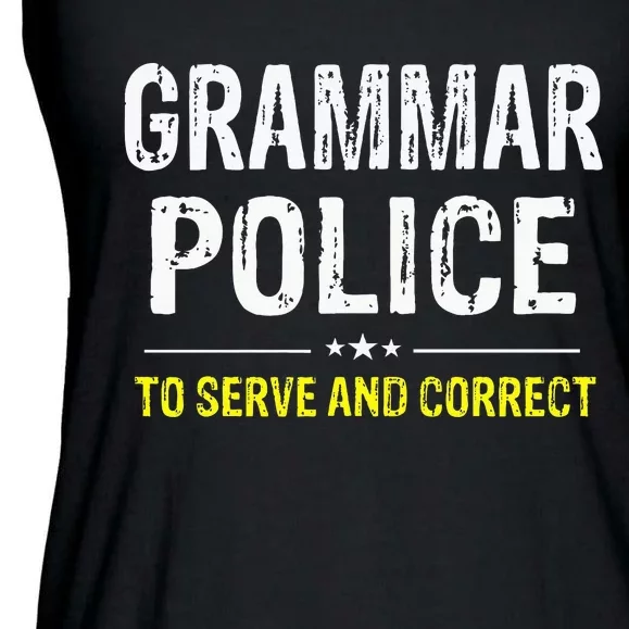 funny Grammar Police Costume Idea Ladies Essential Flowy Tank