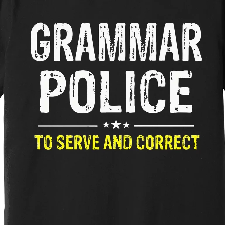 funny Grammar Police Costume Idea Premium T-Shirt